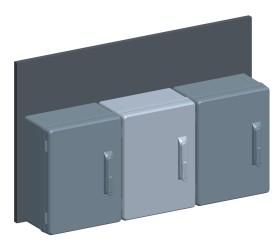 Reihenmittelgehäuse Wandanbau